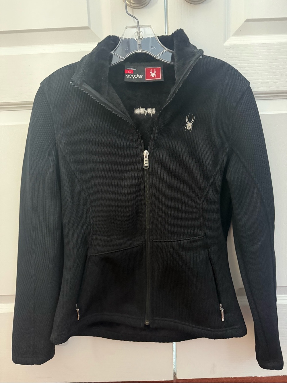 Spyder Women’s Black Full-Zip Teddy-Lined Jacket
